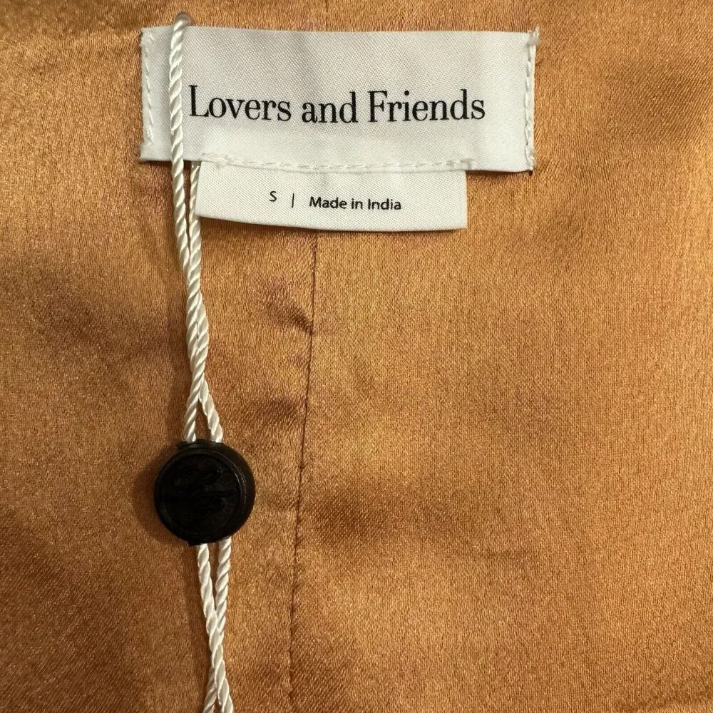 Lovers And Friends Dress Small Golden True Wrap Mini Chic Cocktail Party Date - Picture 4 of 5